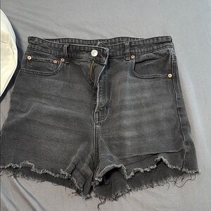 American Eagle Black Denim Women Shorts
